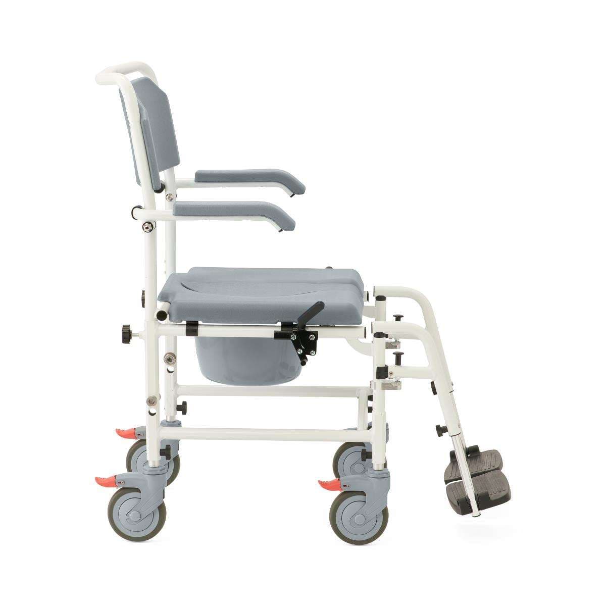 Medline Aluminium Shower Commode Transport Chair - Image 3