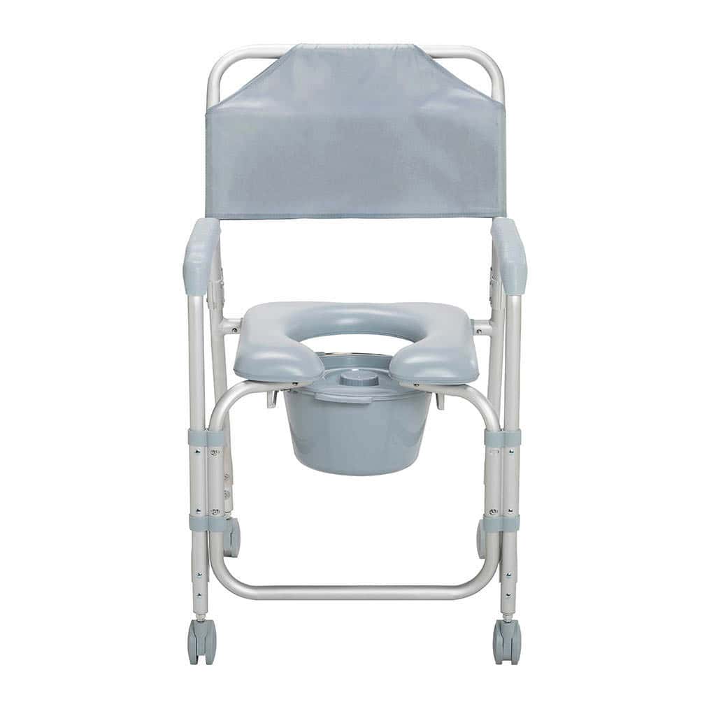Drive Medical Aluminum Shower Chair and Commode with Casters - Image 2
