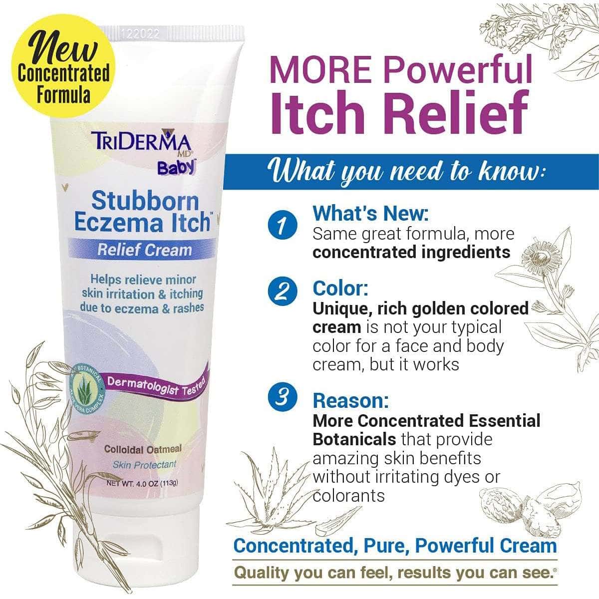 Triderma Baby Stubborn Eczema Itch Relief Cream, 4 oz - Image 2
