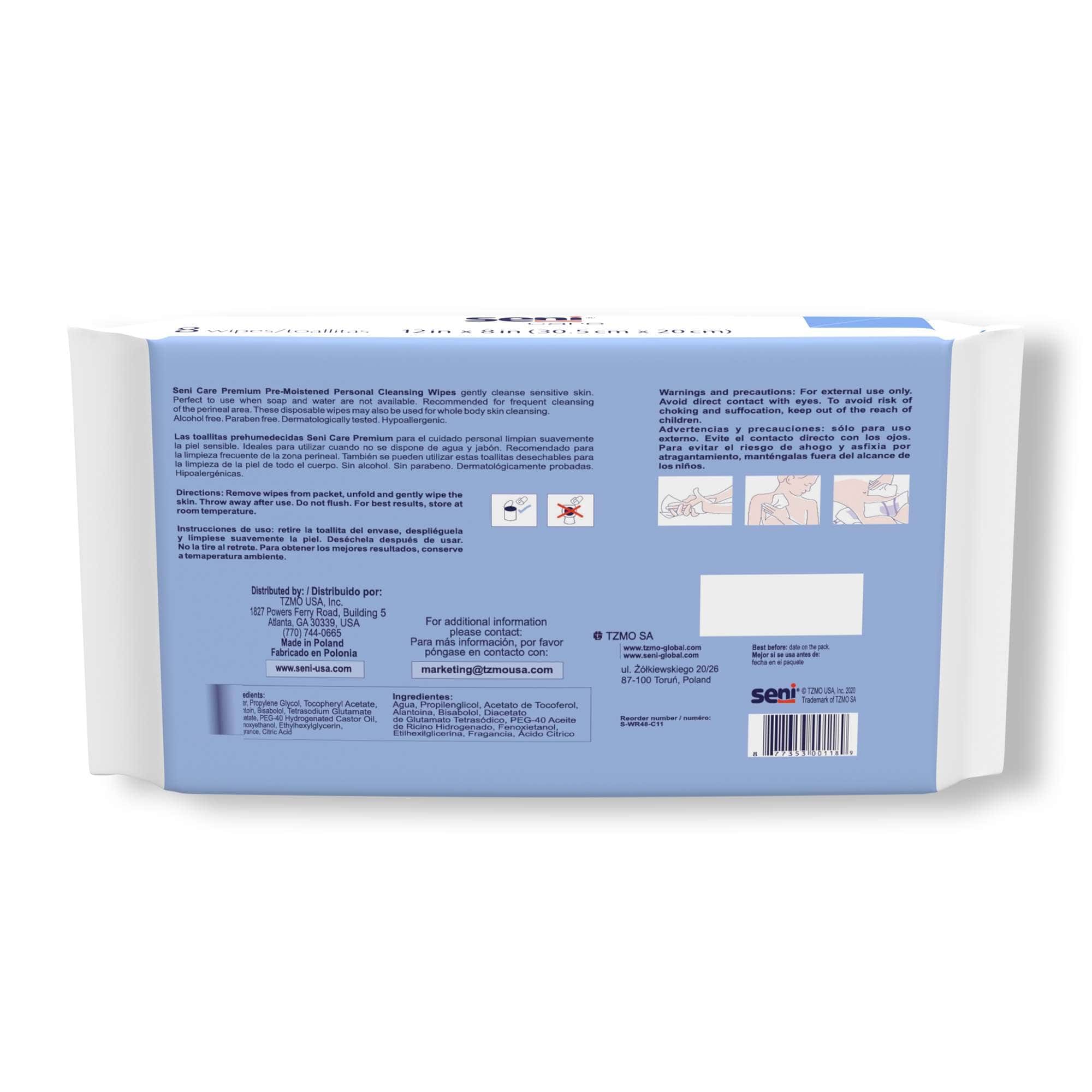 Seni Care Premium Personal Cleansing Wipes - Image 2