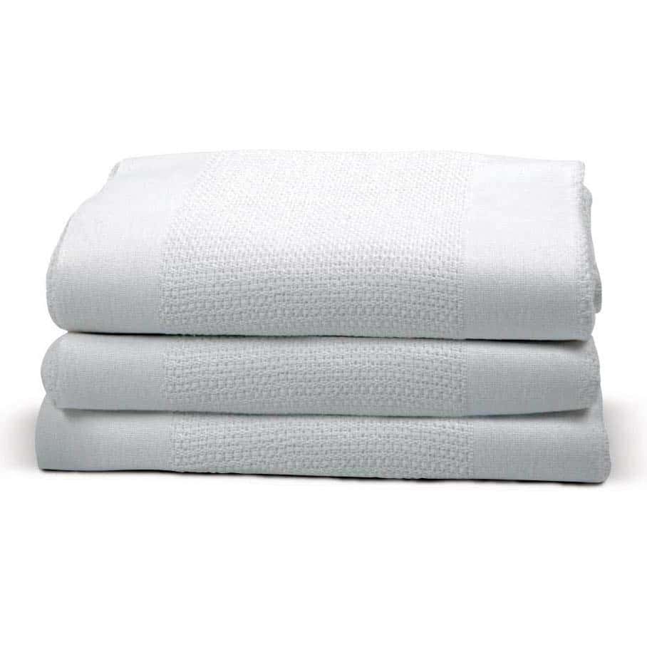 Equinox Thermal Spread 100% Cotton White Blankets - Image 2