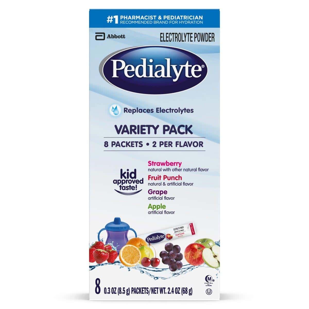 Pedialyte Powder Packs Oral Electrolyte Solution, Variety Pack - Image 1