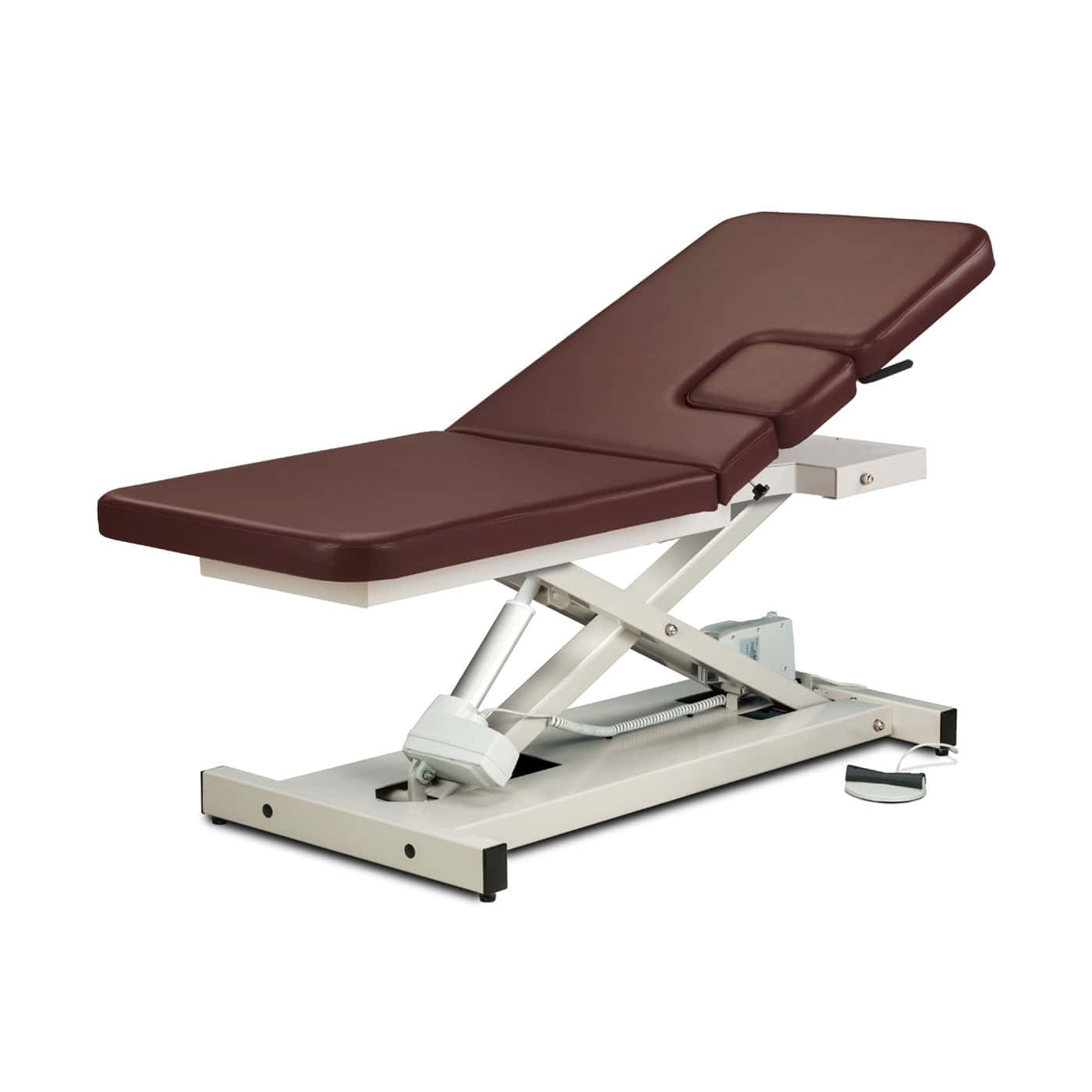 Clinton open base, power imaging table with window drop and adjustable backrest - Image 1
