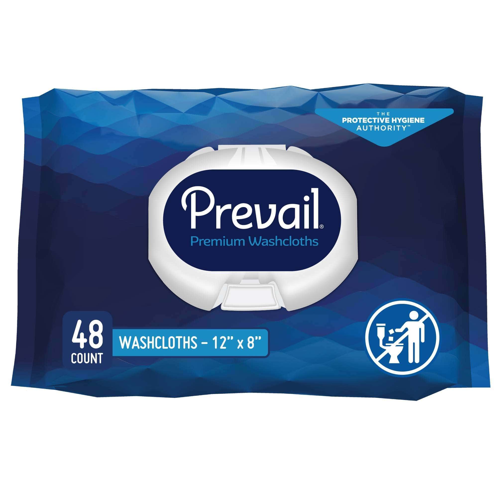 Prevail Adult Washcloths with Aloe, Chamomile and Vitamin E - Image 1