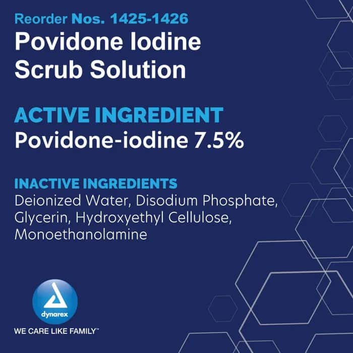 Dynarex Povidone Iodine Surgical Scrub Solution - Image 2