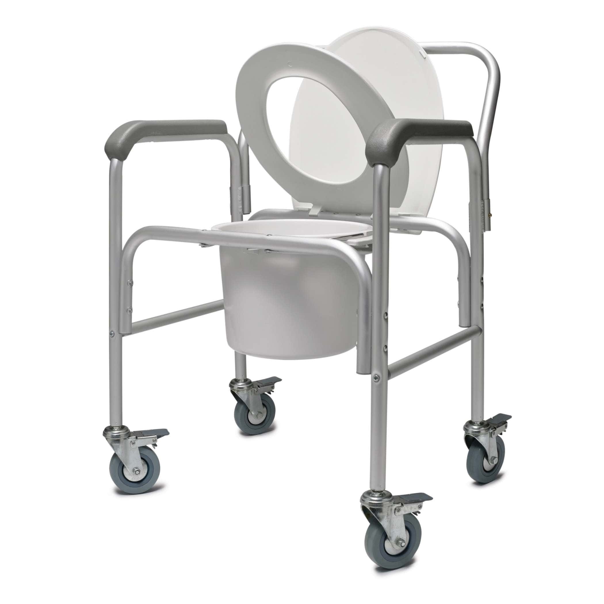 Lumex 3-In-1 Aluminum Commode with Back Bar - Image 1
