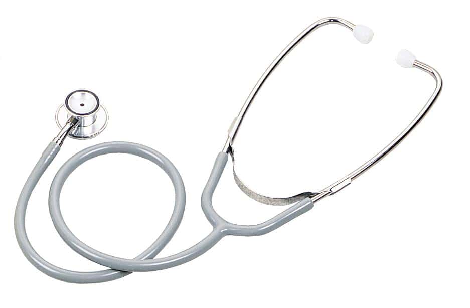 Medline Dual-Head Pediatric Stethoscope, Gray - Image 2