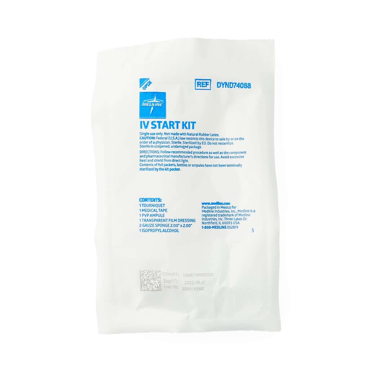 Medline Alcohol Prep Pad 7-Piece IV Start Kit - Image 2