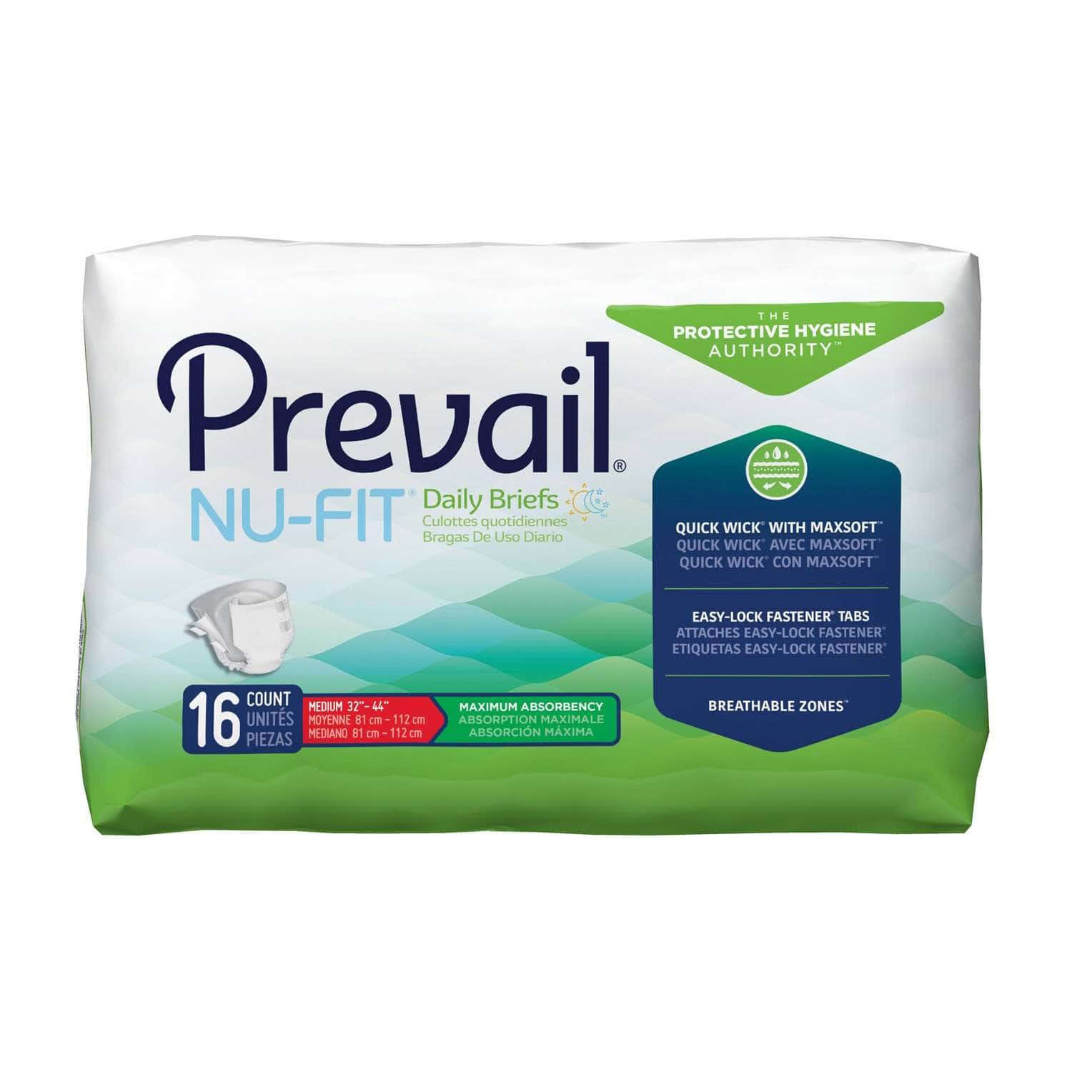 Prevail Nu-Fit Incontinence Adult Daily Briefs - Image 1