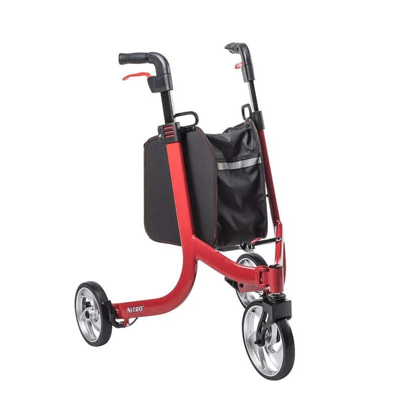 Drive Nitro Red 3-Wheel Rollator - Image 1