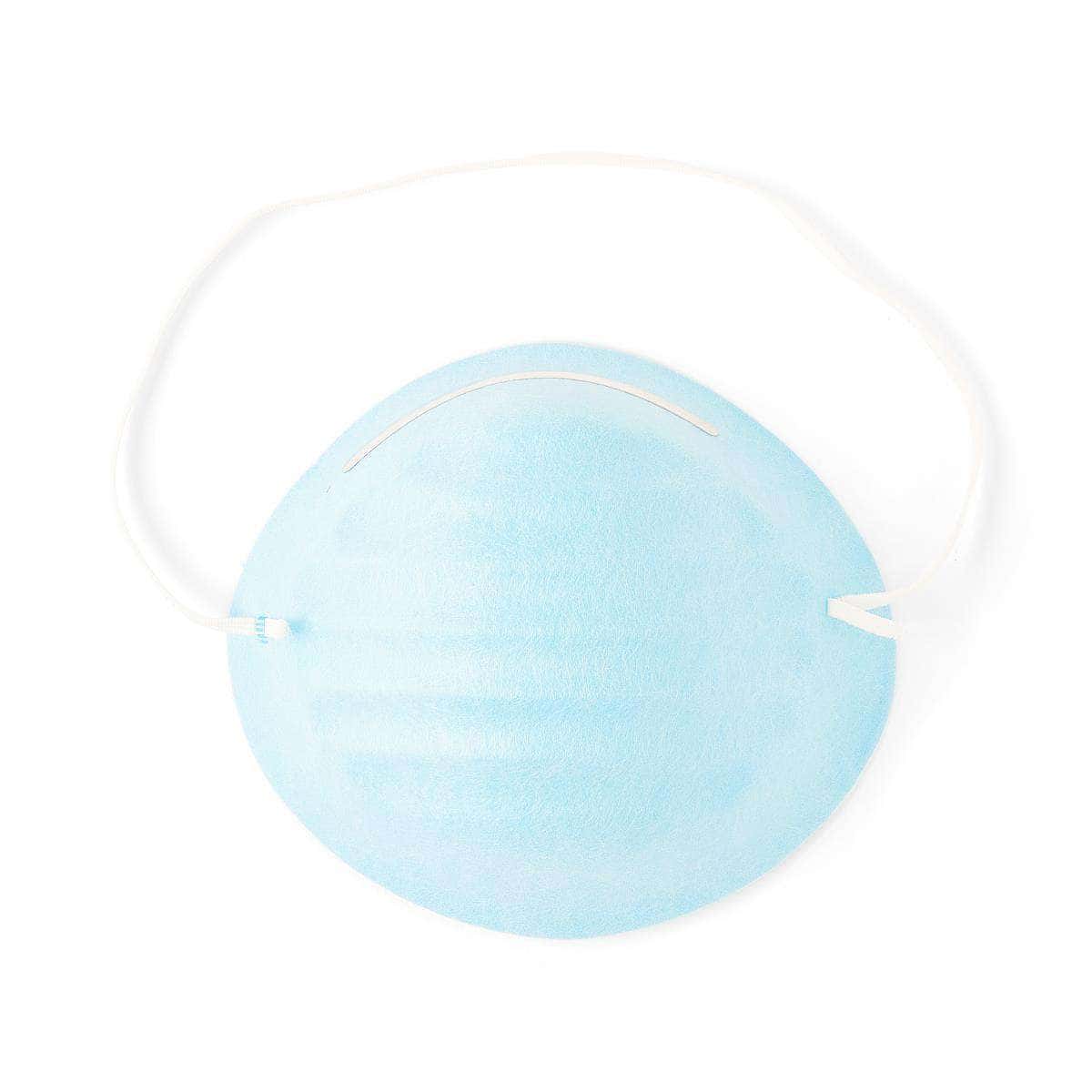 Medline Cone-style Face Masks With Band, Blue - Image 1