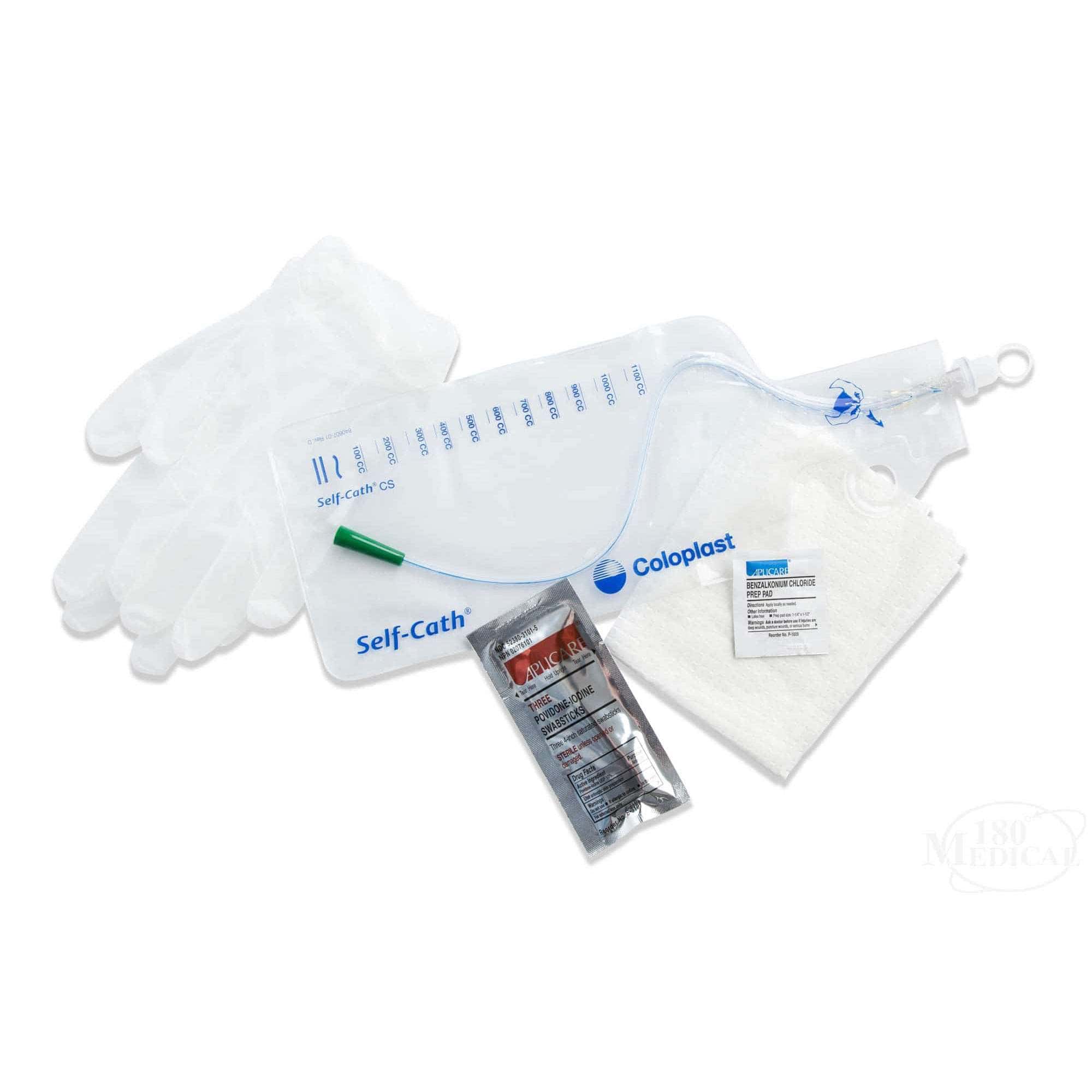 Self-Cath Tapered Coude Tip Closed System Catheter with Insertion Supplies - Image 1