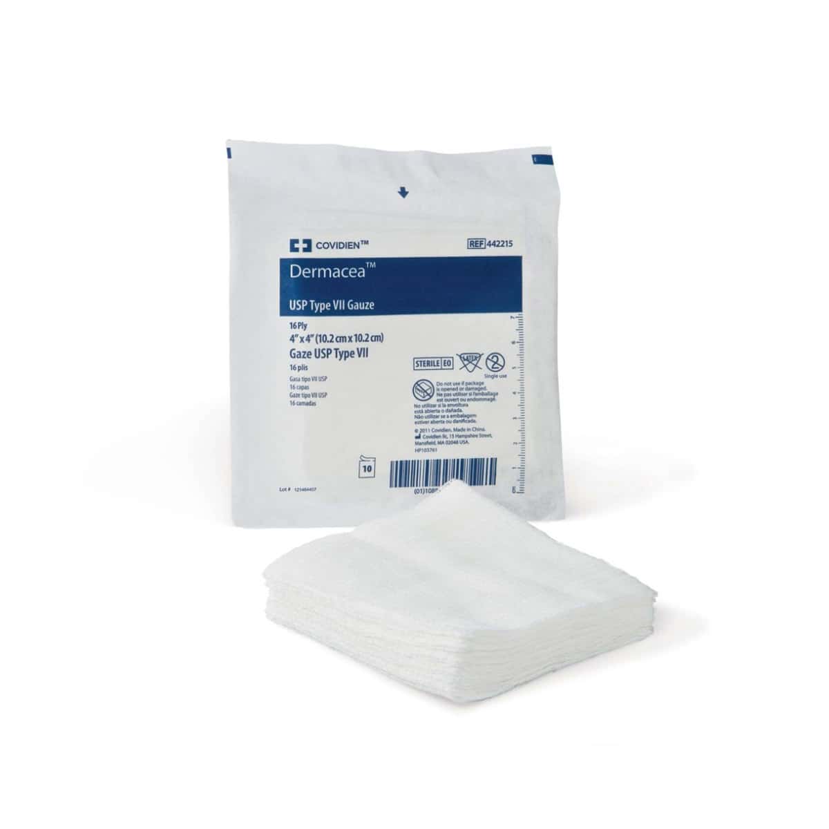 Dermacea USP Type VII	 Gauze Sponges with Peel Back Package, Sterile - Image 1