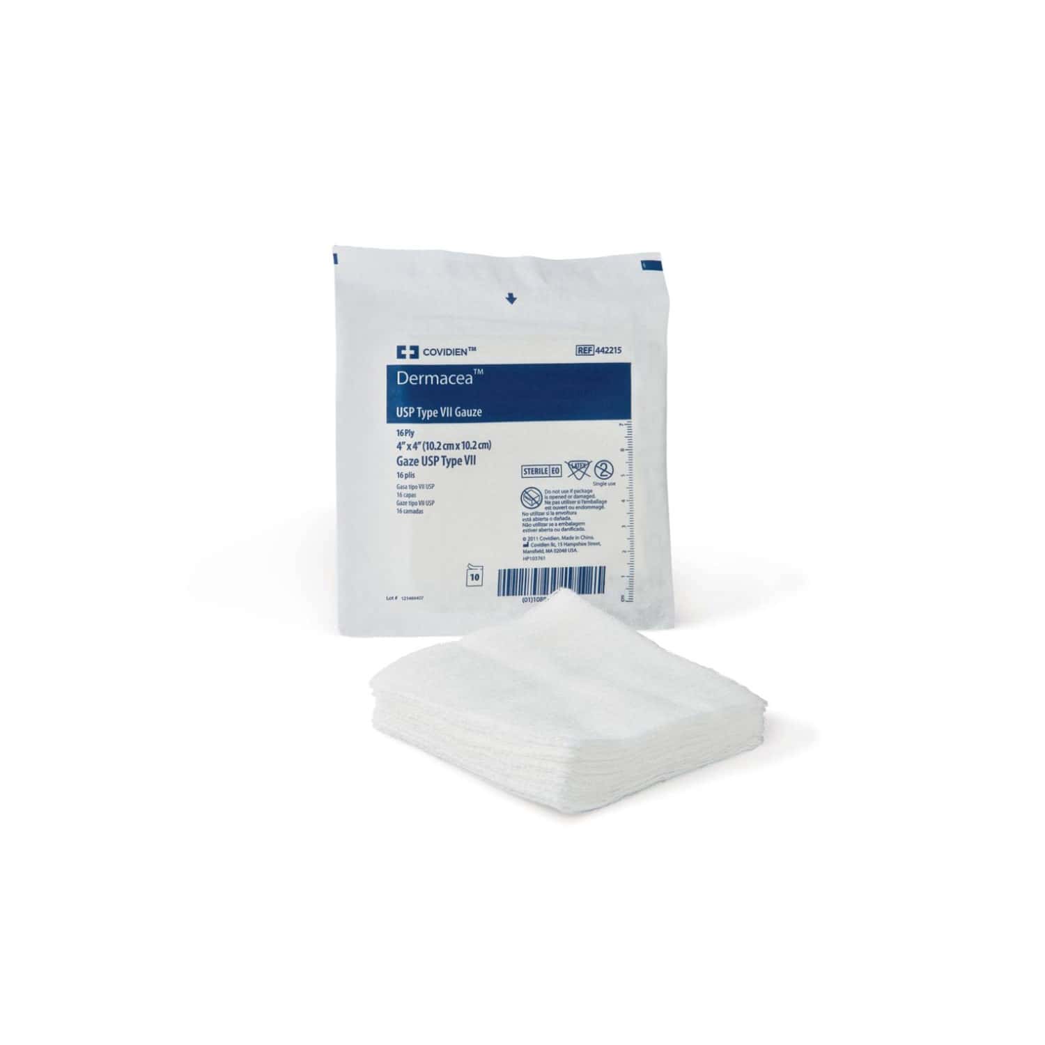 Dermacea USP Type VII	 Gauze Sponges with Soft Pouch, Sterile - Image 1