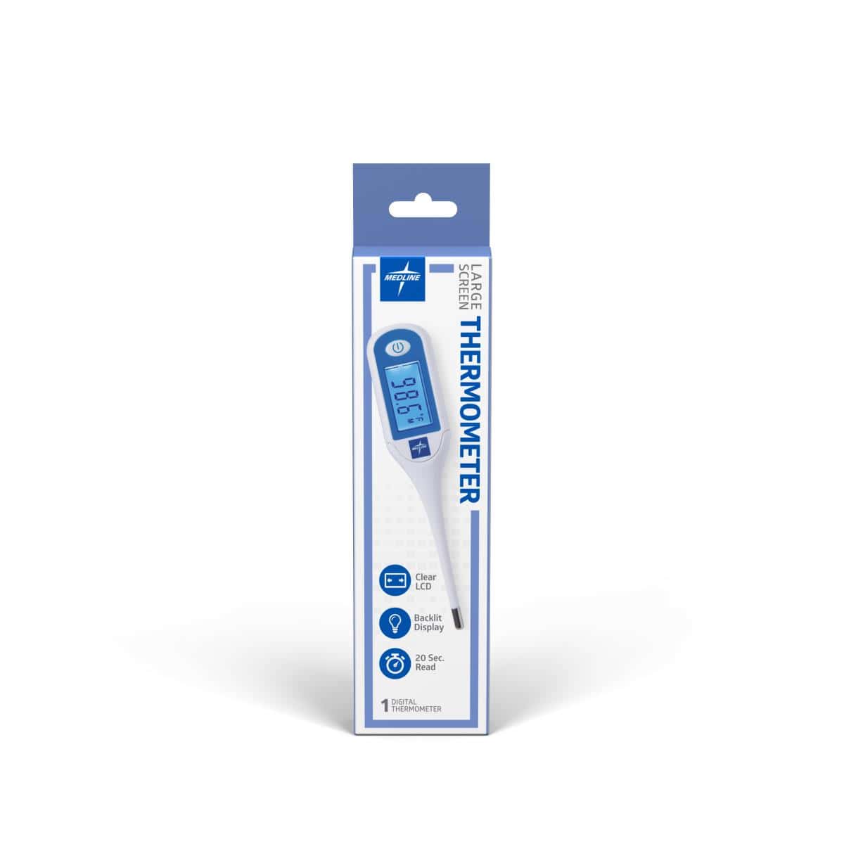 Medline Large Display Digital Thermometers, Fahrenheit-Celsius - Image 1