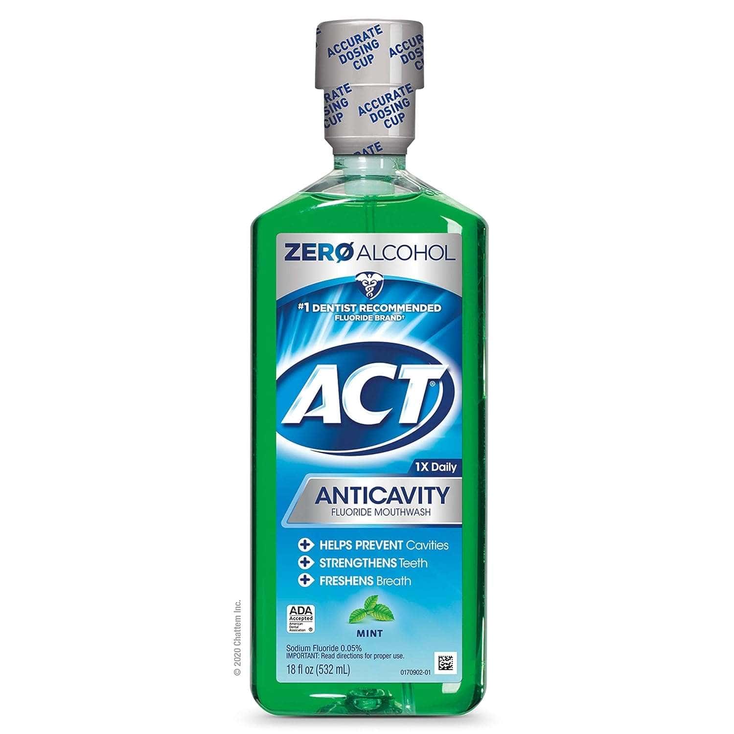 Act Flouride Rinse Mint Flavor, 18 oz - Image 1