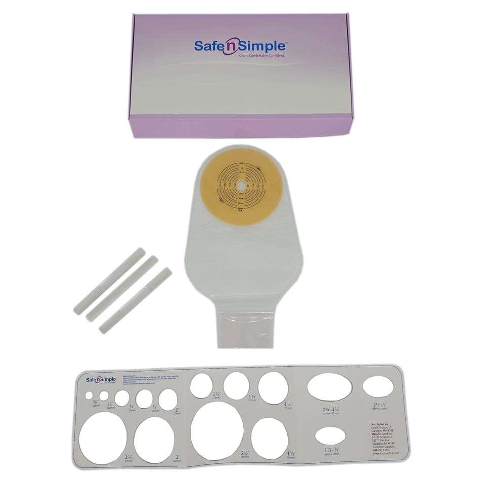Safe N Simple Transparent One-Piece System Ostomy Pouch - Image 1