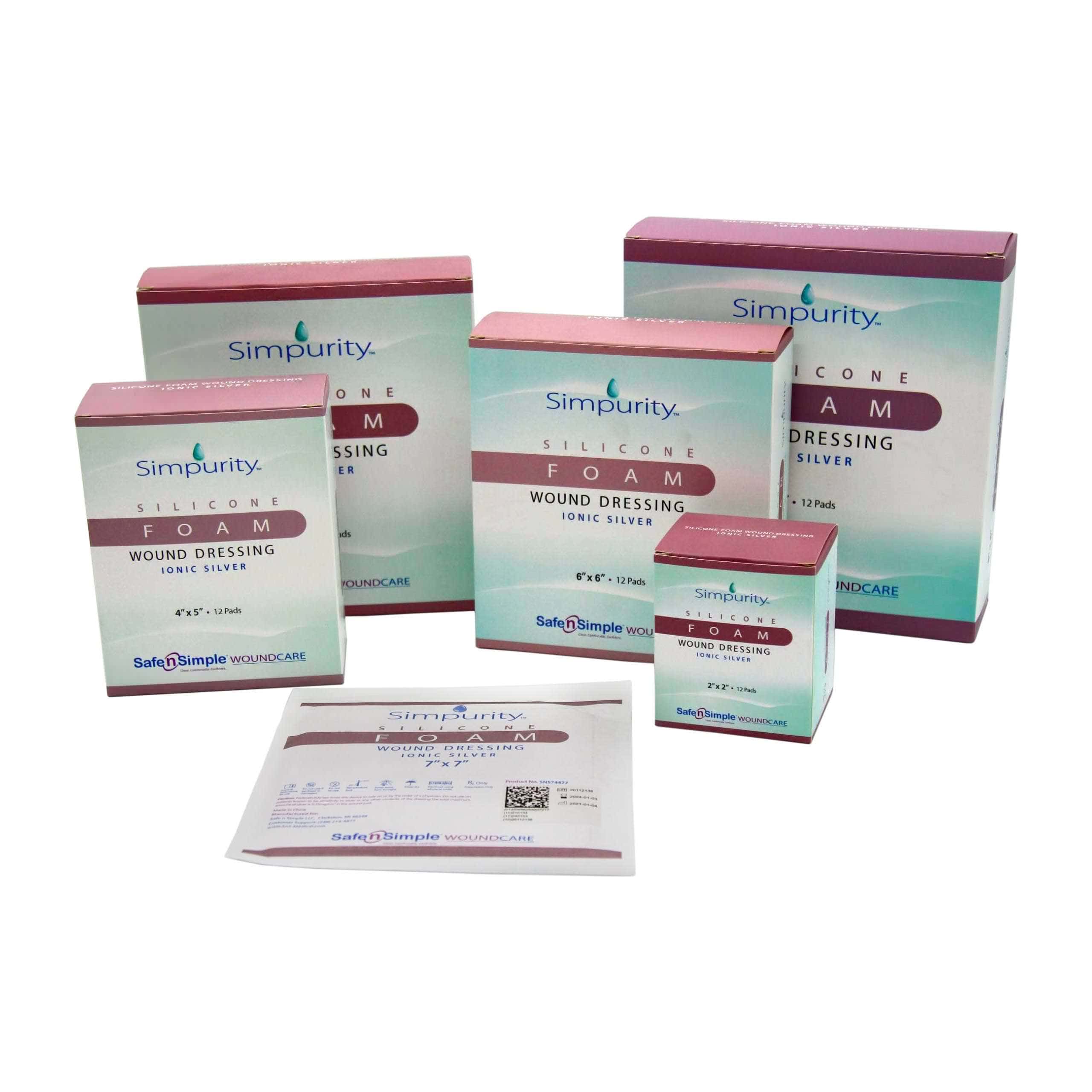 Simpurity Silver Silicone Foam Dressing - Image 1