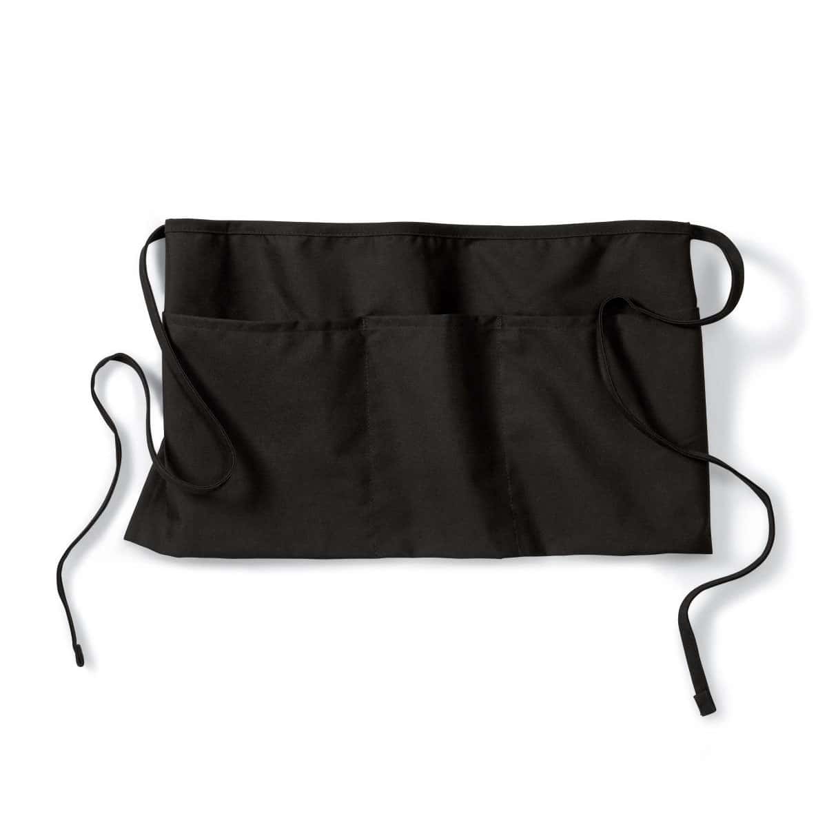 Medline Unisex Waist Apron with 3 Pockets, 11 x 23 Inch, Black - Image 1
