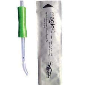 MAGIC3 Intermittent Catheter with SURE-GRIP Insertion Sleeve for Male, Coude Tip - Image 1