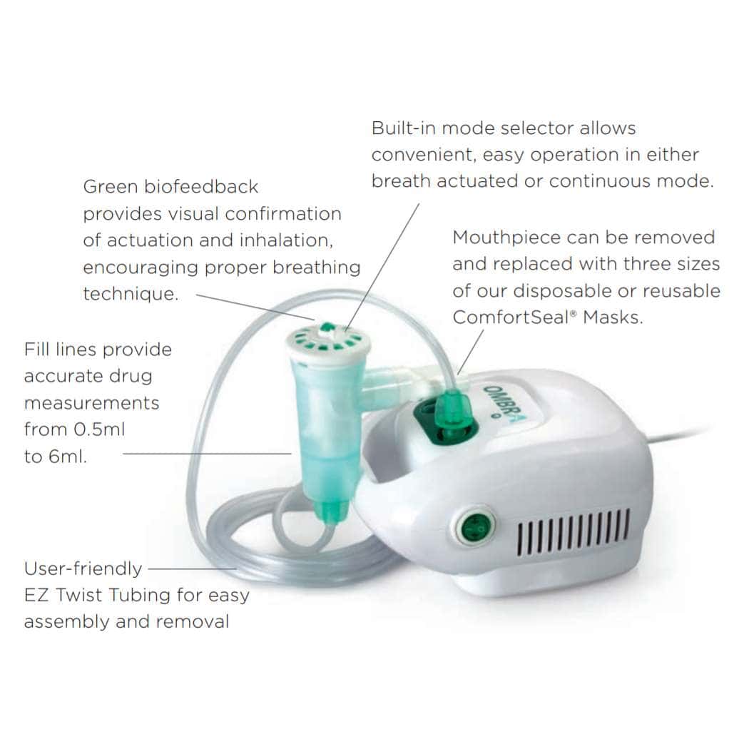Monaghan Ombra 120V Table Top Nebulizer Compressor System - Image 2