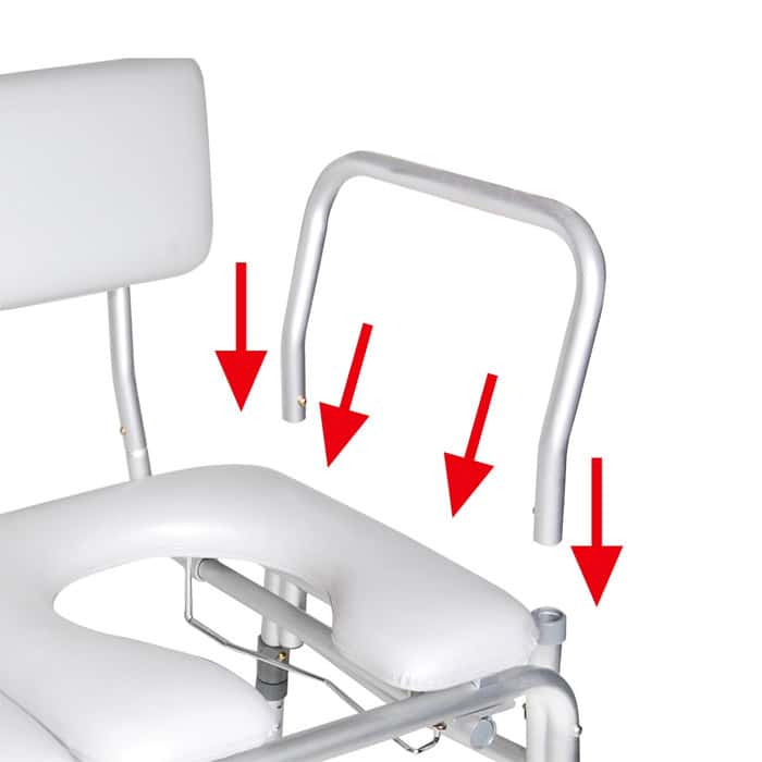 Drive combination padded transfer bench-commode - Image 2