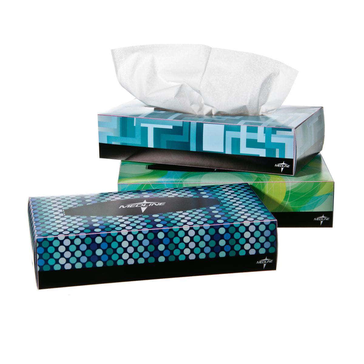 Medline Premium Paper Facial Tissue, 2-Ply - Image 1