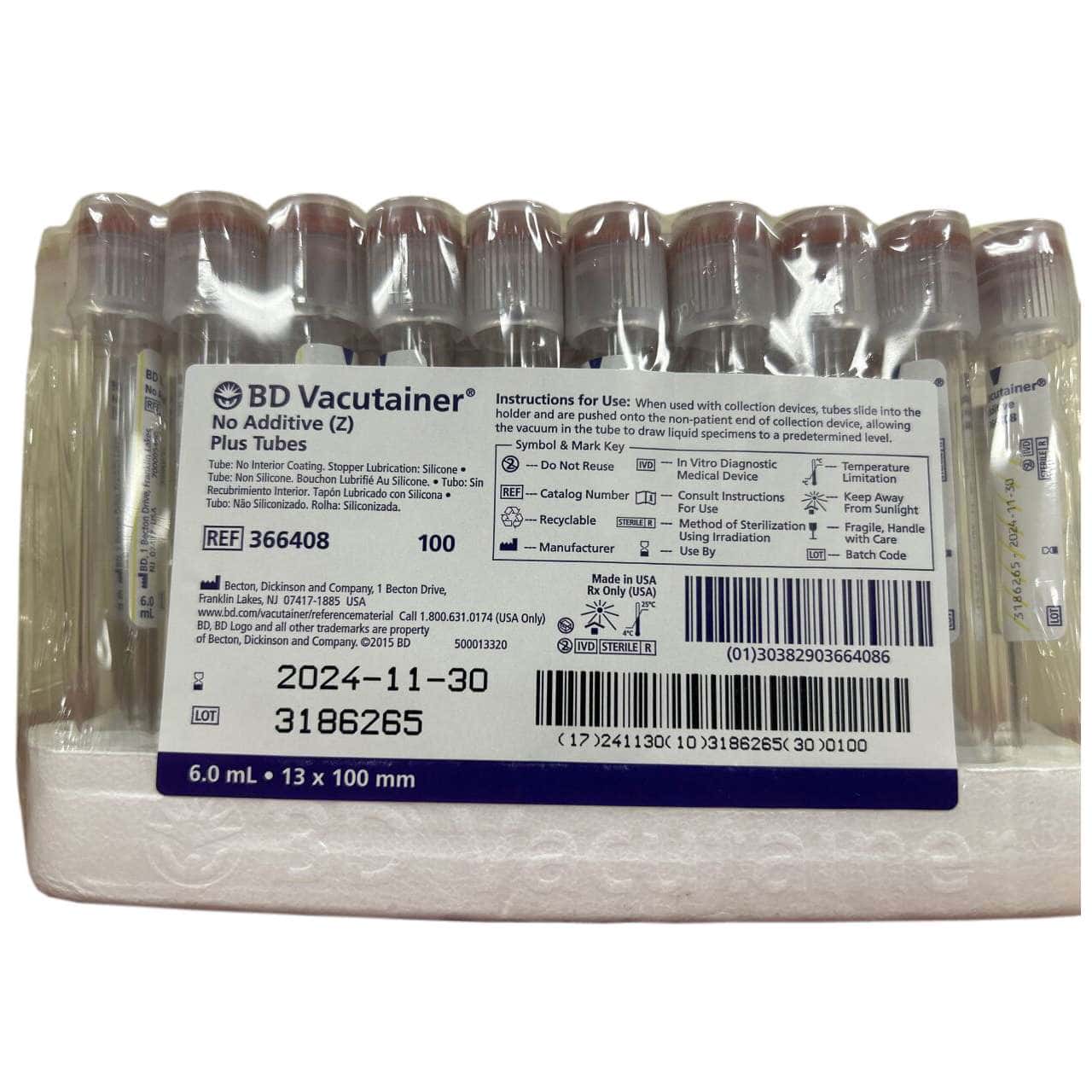 BD Vacutainer No Additive (Z) Plus Secondary Tube, 6 mL - Image 2