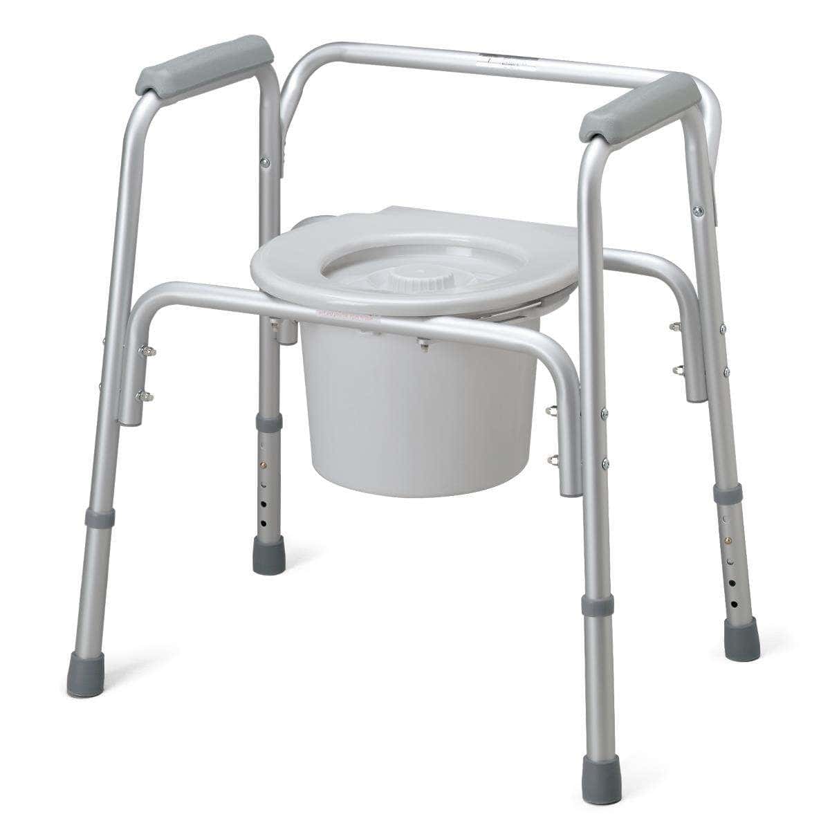 Medline Aluminium Bedside Commode - Image 1