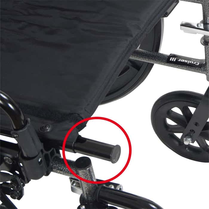 Drive Medical cruiser III lightweight dual axle wheelchair - Image 3