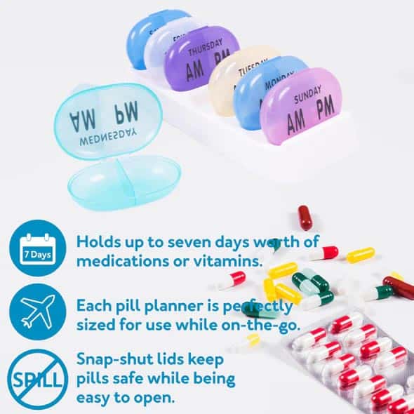 Apex Pocket Med Pack with 7-Day Tray Pill Organizer - Image 3
