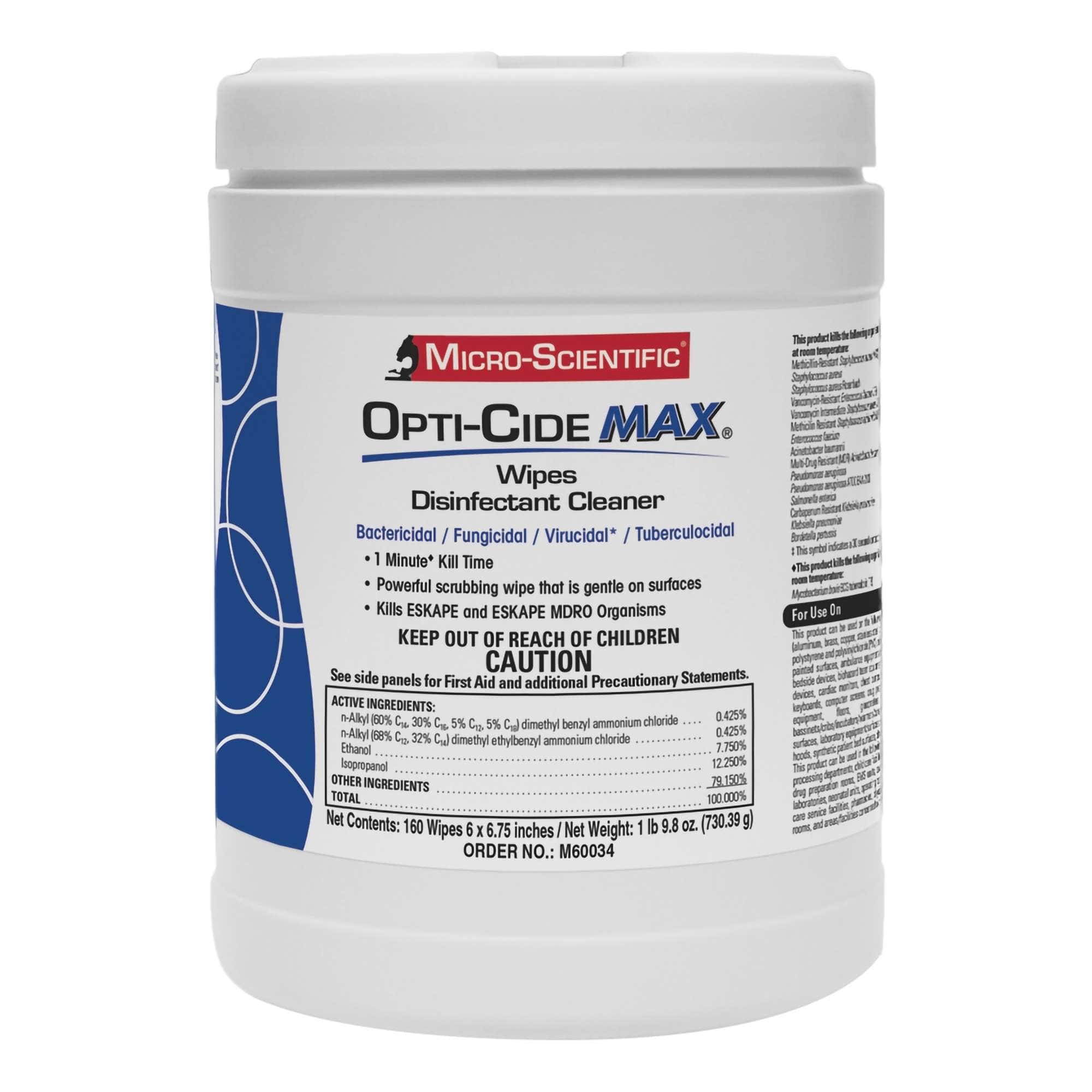 Opti-Cide Max Surface Disinfectant Cleaner Canister Wipe, 6 x 6-3/4 Inch - Image 1