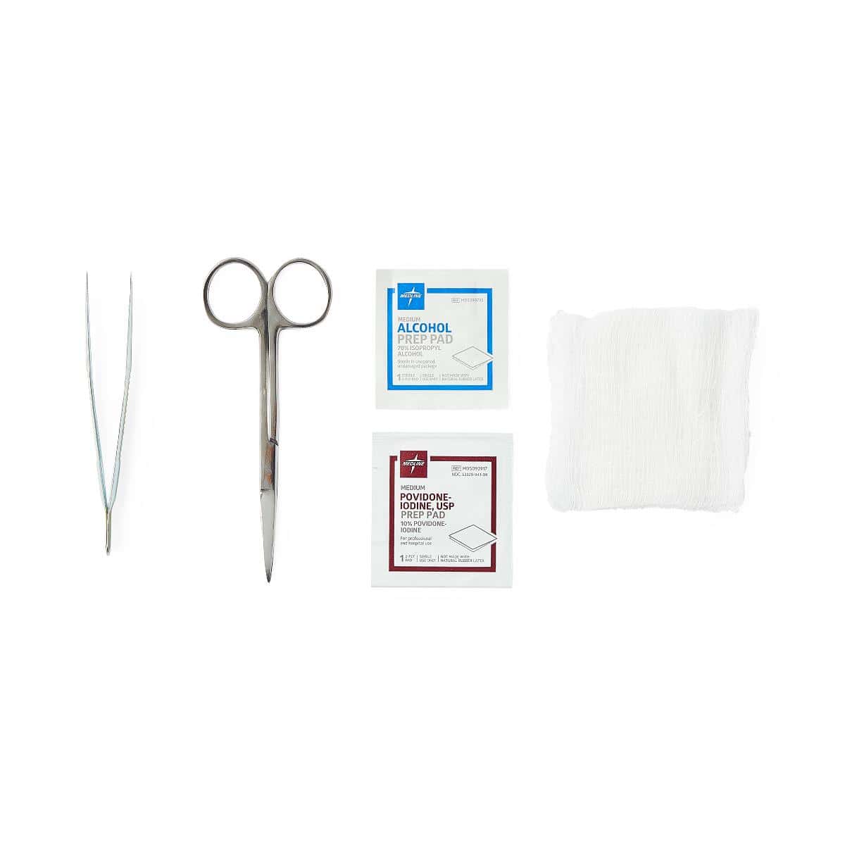 Medline Suture Removal Tray with Stainless Steel Iris Forceps - Image 2