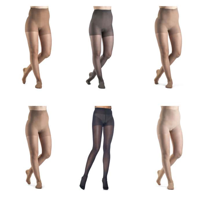 Sigvaris Sheer Fashion Closed Toe Compression Pantyhose, 15-20mmHg - Image 1