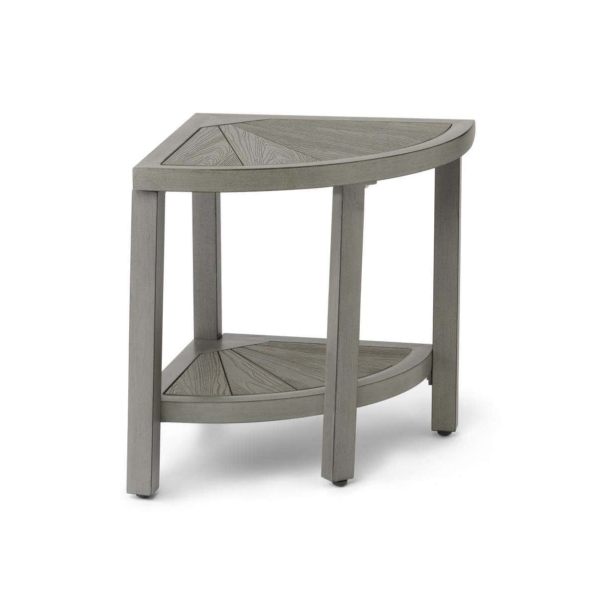 Medline Aluminium and Faux Wood Corner Bath Bench - Image 1