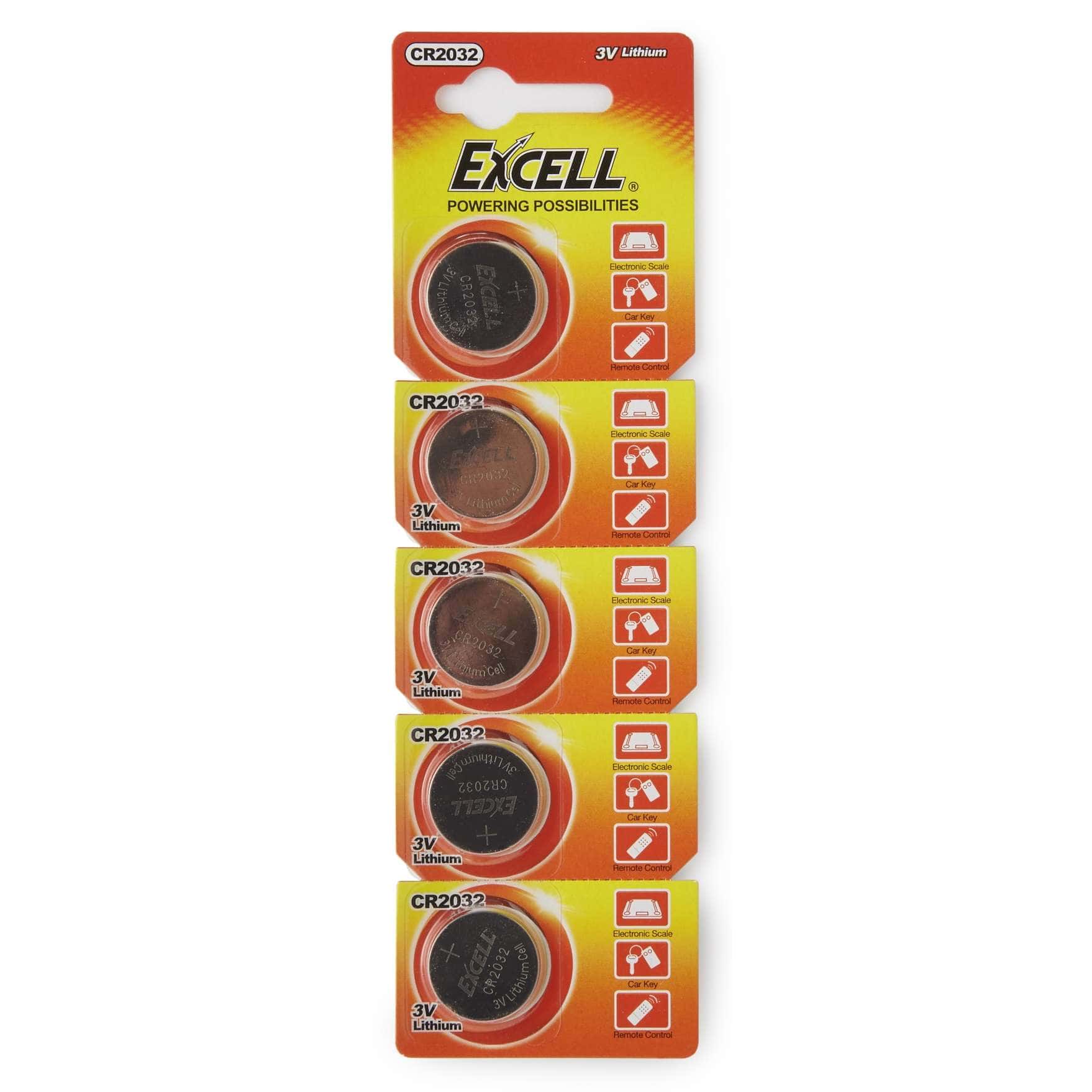 Excell CR2032 Coin Cell Lithium Battery for Watches and Electronic Devices, 3V - Image 3