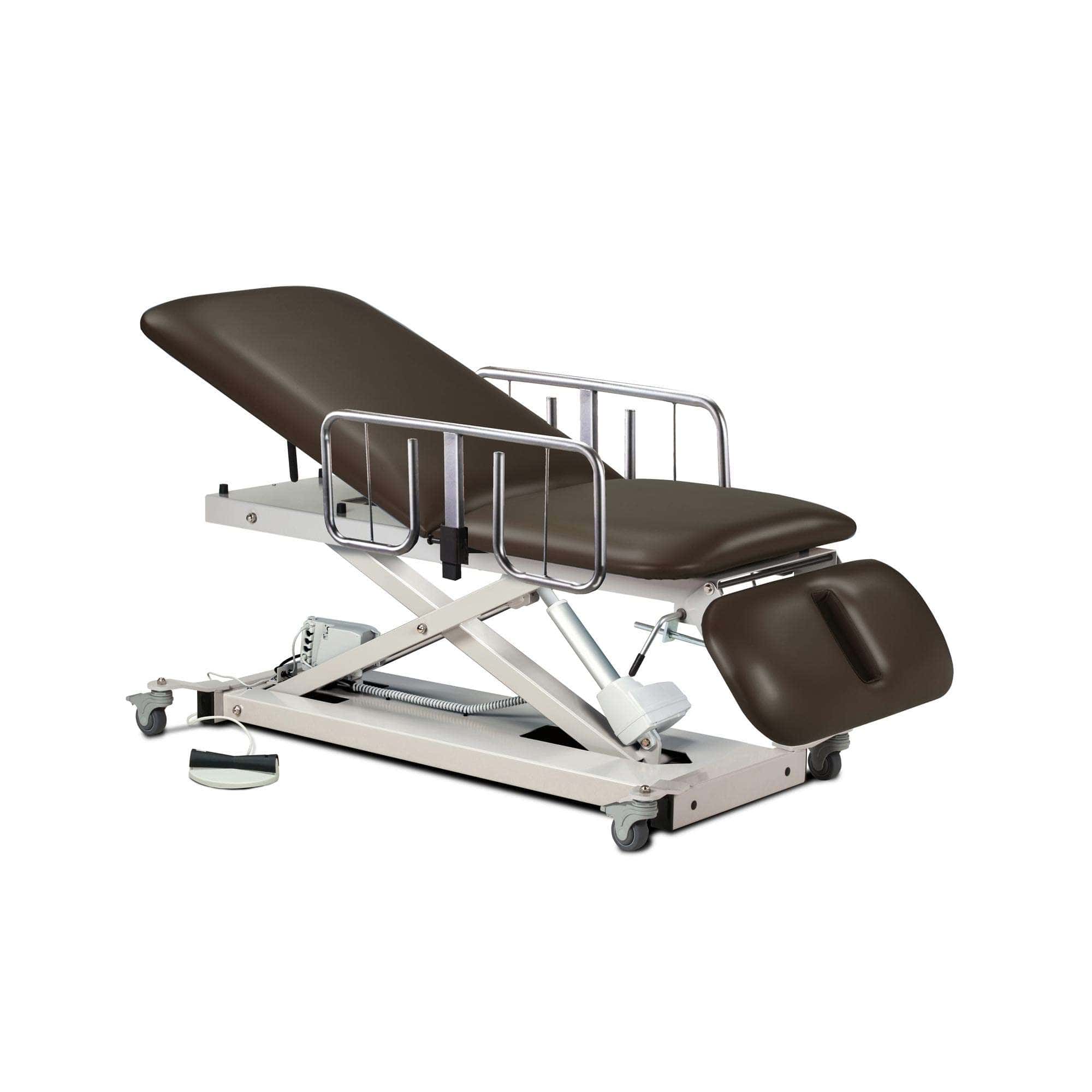 Clinton open base power hi-lo exam table with adjustable backrest and drop section - Image 3