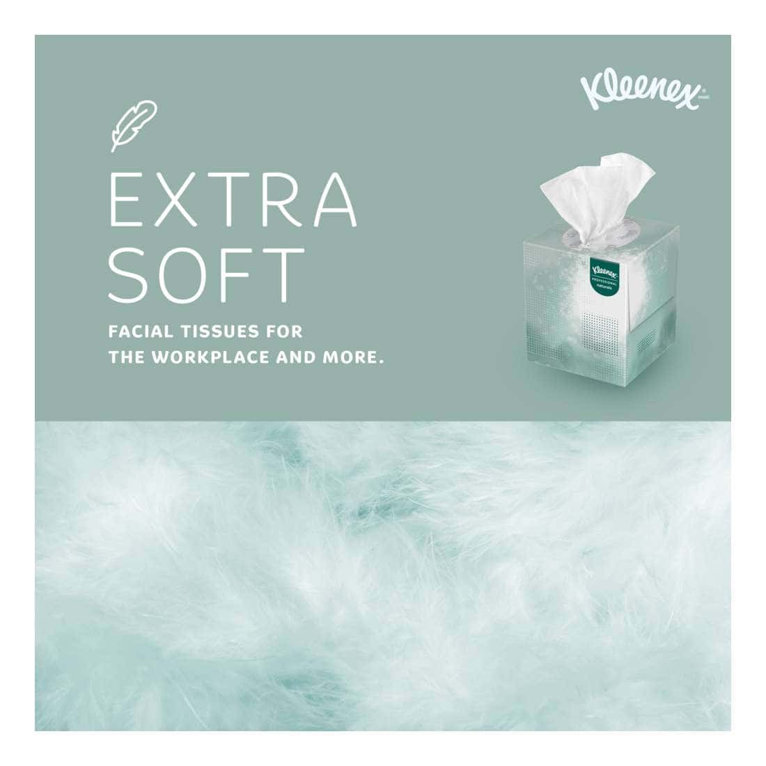 Kleenex Naturals Facial Tissue White 8 x 8.4 Inch 2-Ply - Case of 36 - Image 2