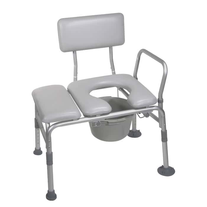 Drive combination padded transfer bench-commode - Image 1