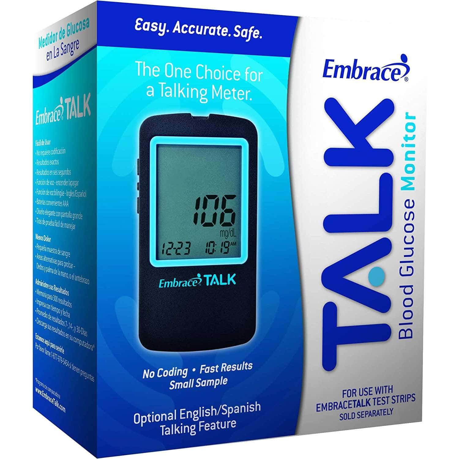 Embrace Talk Blood Glucose Monitor Meter - Image 2