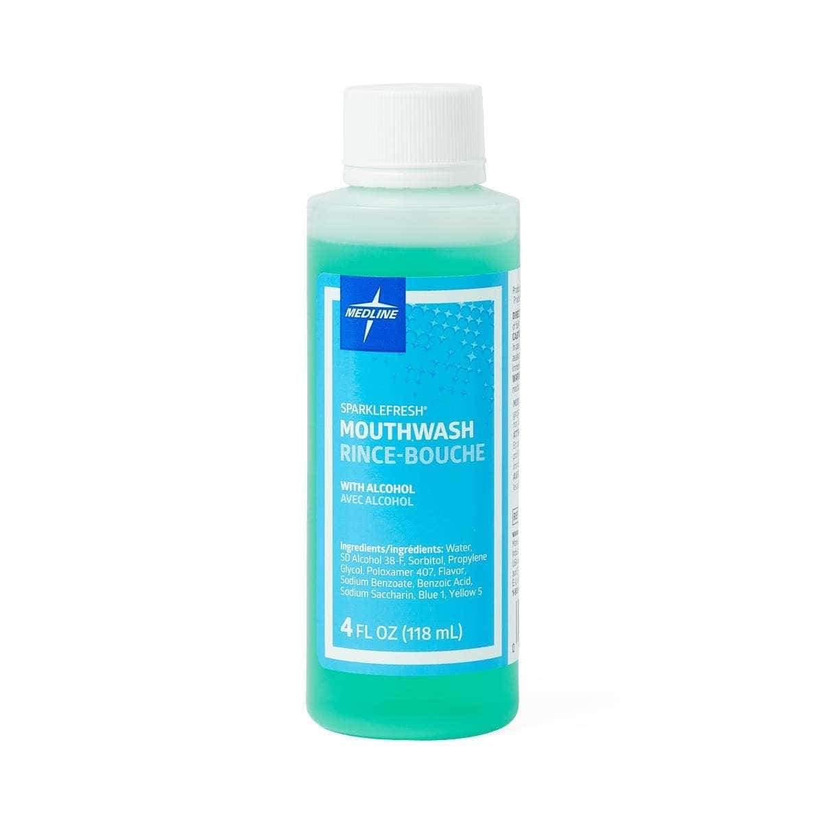 Medline SparkleFresh Mouthwash with Alcohol - Case of 60 - Image 1