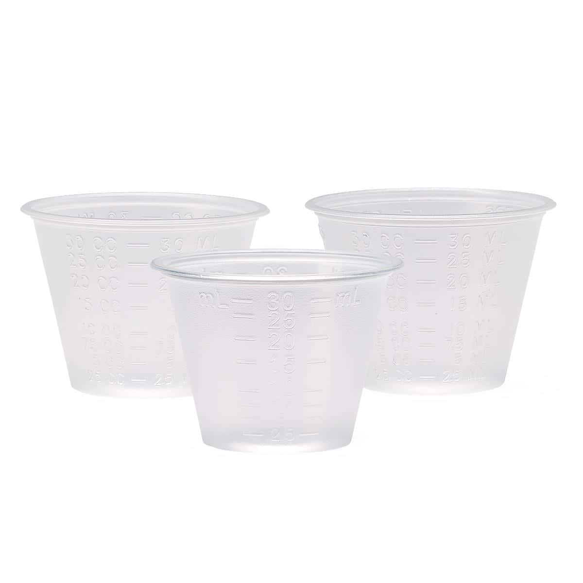 Medline Graduated Plastic Disposable Medicine Cup, 2 oz, Translucent - Case of 1840 - Image 2