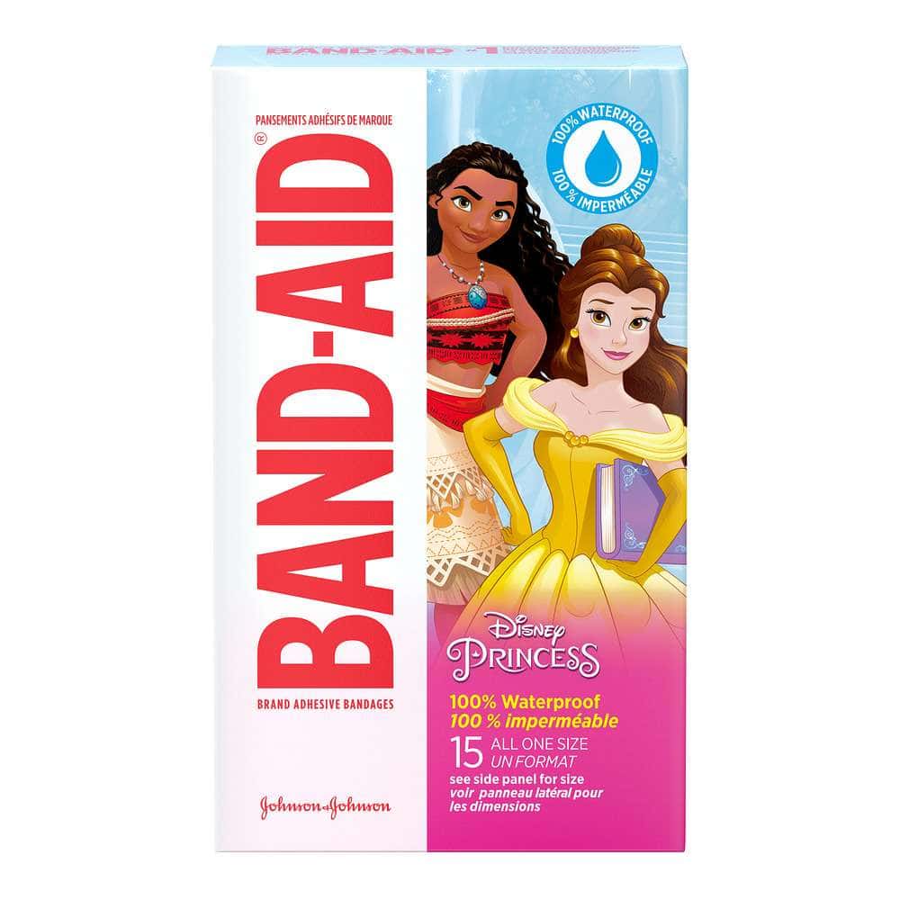 Band-Aid Disney Princesses Waterproof Adhesive Bandage - Box of 15 - Image 1