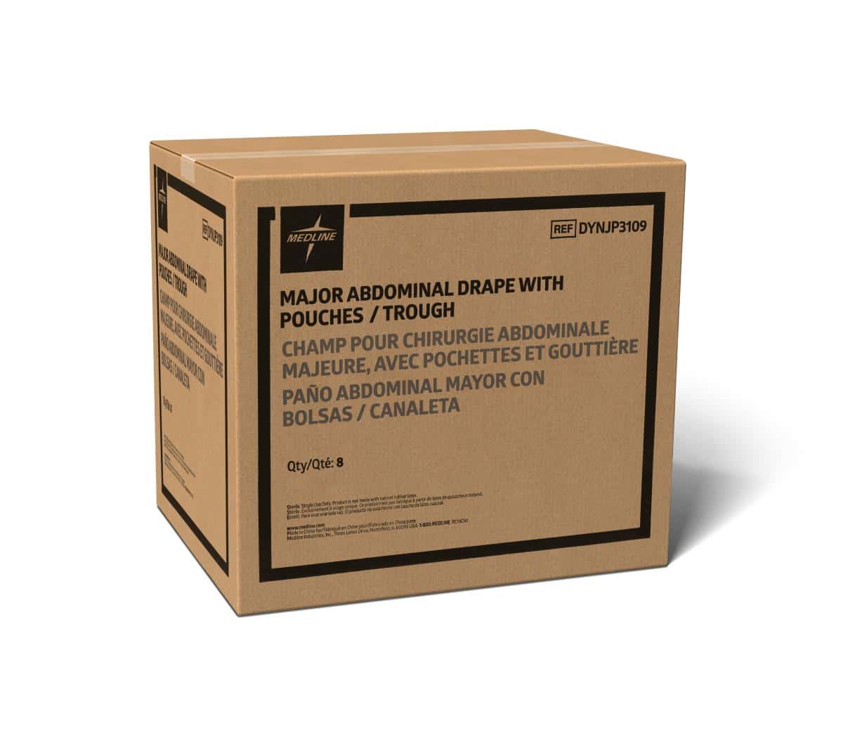 Medline Major Abdominal Surgical Drape with Pouches - Image 3