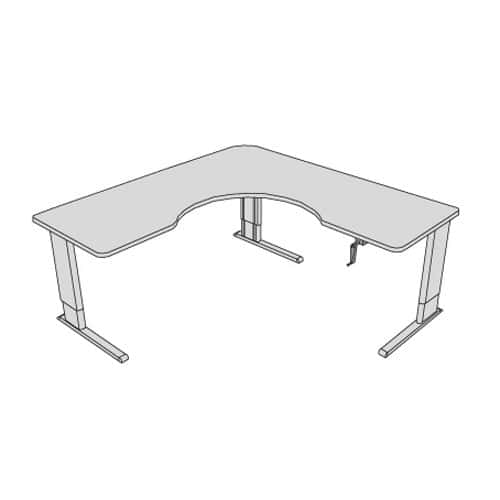 Accella Adjustable Wrap Corner Desk - Image 1