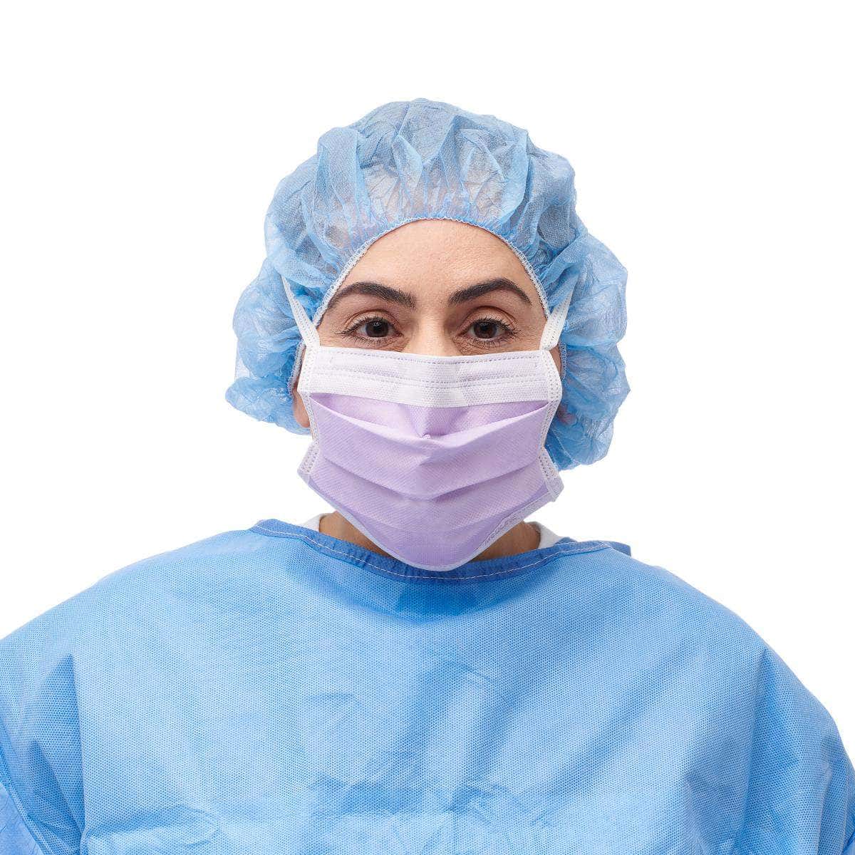 Medline Astm Level 3 Surgical Face Mask with Anti-Fog Foam Ties - Image 1