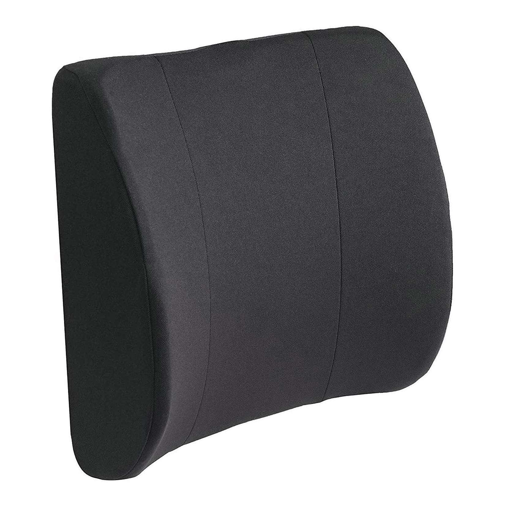 DMI Seat Cushion & Lumbar Support Pillow with Memory Foam and Strap, 14 x 13 x 3 Inch - Image 1