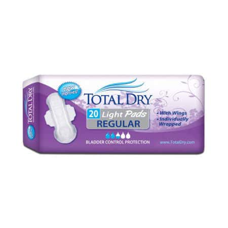 Total Dry Incontinence Light Bladder Control Pads - Image 1
