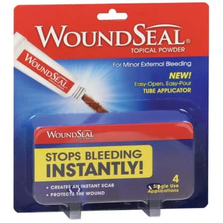 WoundSeal Topical Powder for Minor External Bleeding Hemostatic Agent - Package of 4 - Image 1