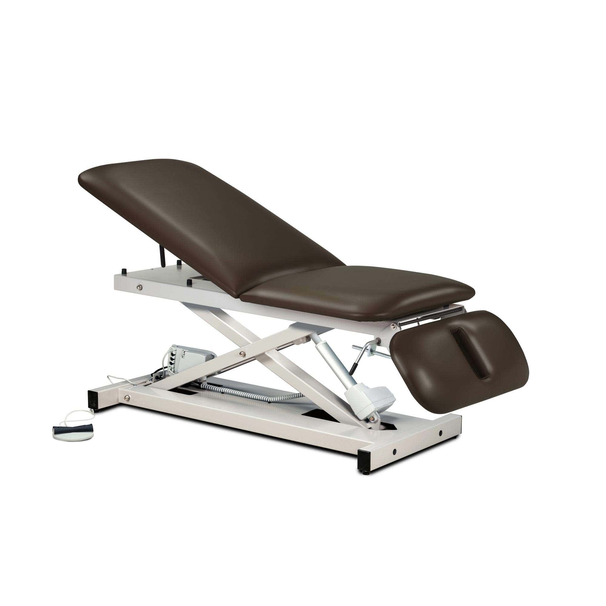 Clinton open base power hi-lo exam table with adjustable backrest and drop section - Image 2